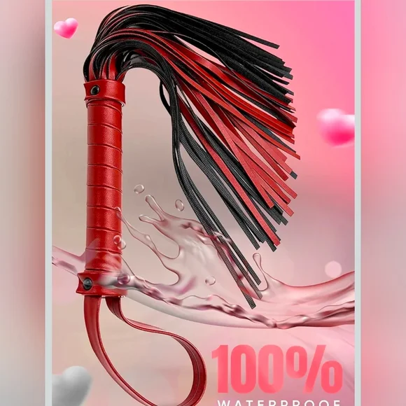 Red & Black Faux Leather “After Dark” Tassel Tease | 20” | New in Package - Picture 6 of 6